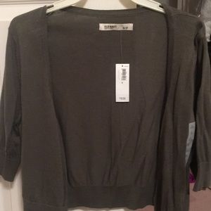 Green short length cardigan